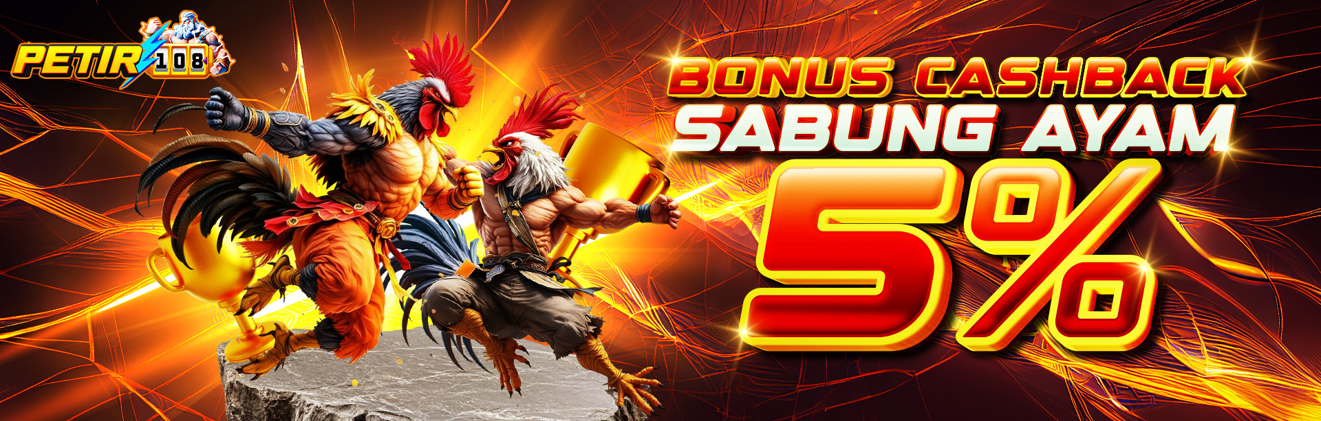 BONUS CASHBACK 5% SABUNG AYAM