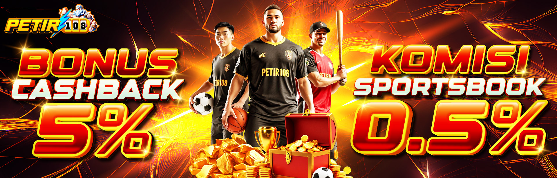 BONUS CASHBACK 5% + KOMISI 0.5% SPORT
