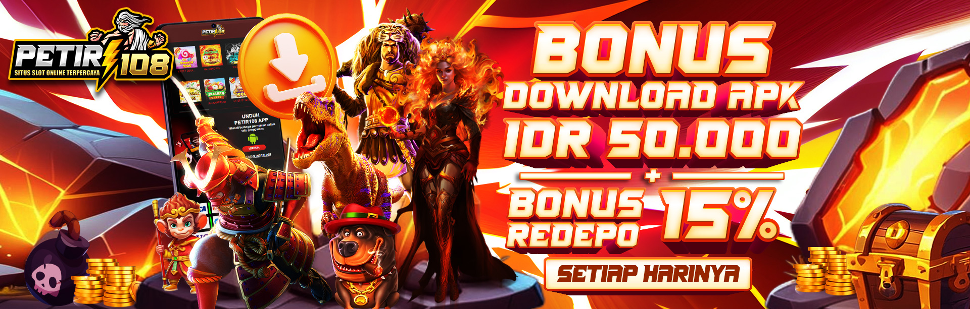 KOMBINASI BONUS DOWNLOAD APK + BONUS REDEPO APK